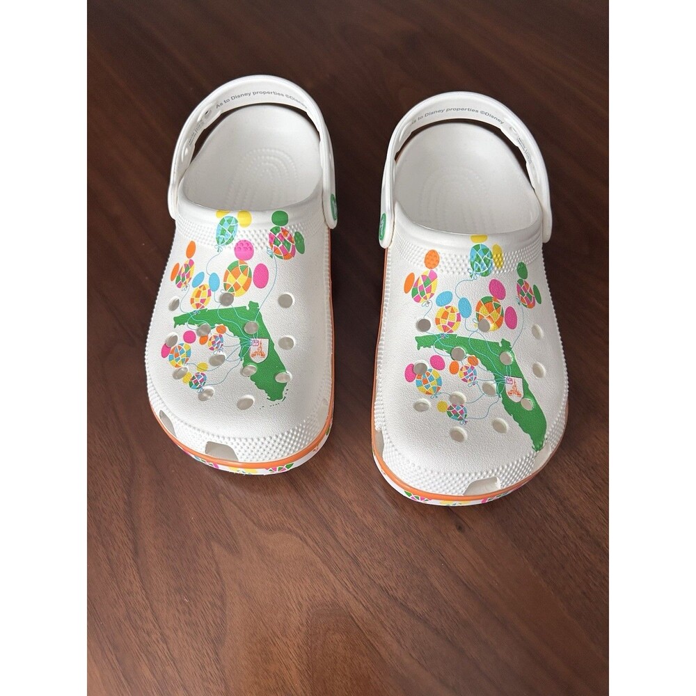 Disney Crocs Magic  Kingdom  with Mickey balloons Clog Unisex Slip-On US 6 new